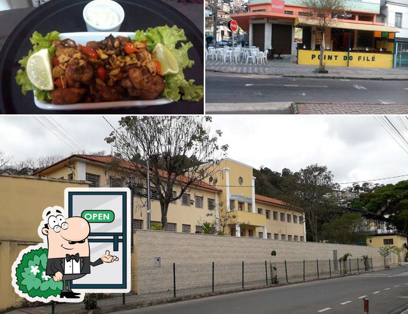 A foto do Point Do Filé’s exterior e comida