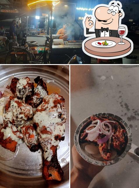 This is the picture showing food and exterior at FARMERS BBQ