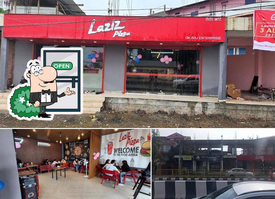 The exterior of Laziz Pizza Thoubal