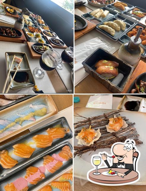 Platos en Nochi Sushi