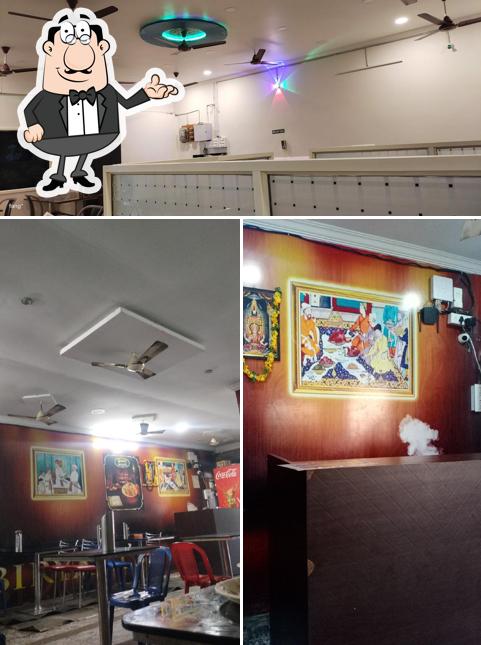 The interior of Srinivasa Biryani hotel
