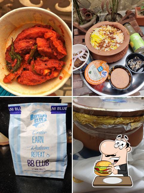 Order a burger at Biryani Blues