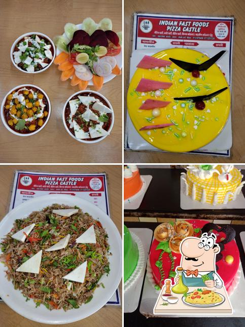 Meals at India fast food pizza castle