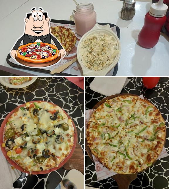 Pick various types of pizza