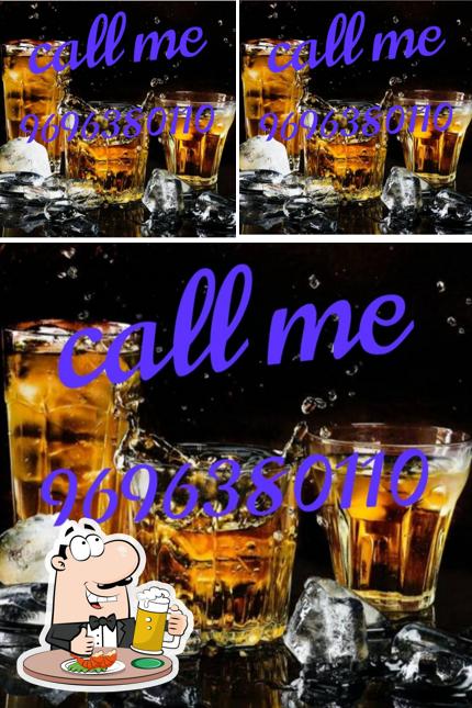 You can get a pint of light or dark beer