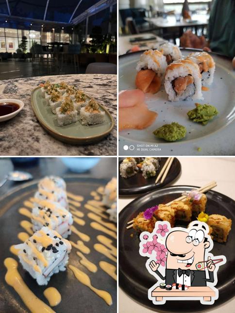 Try out various sushi options