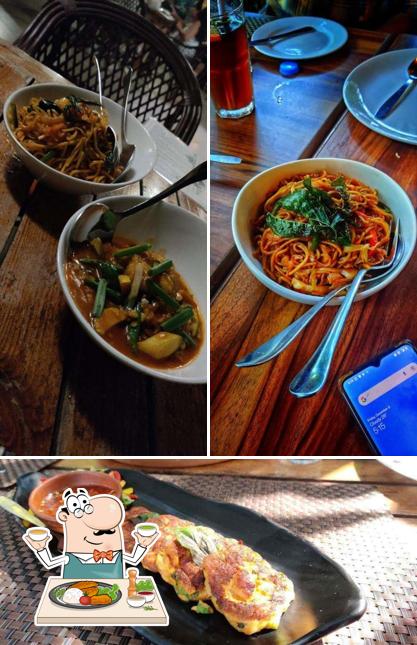 Hot and sour soup at Wok & Roll Restaurant