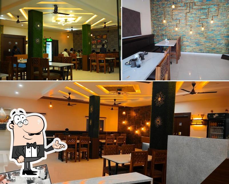 The interior of Aroma Flavors Restaurant