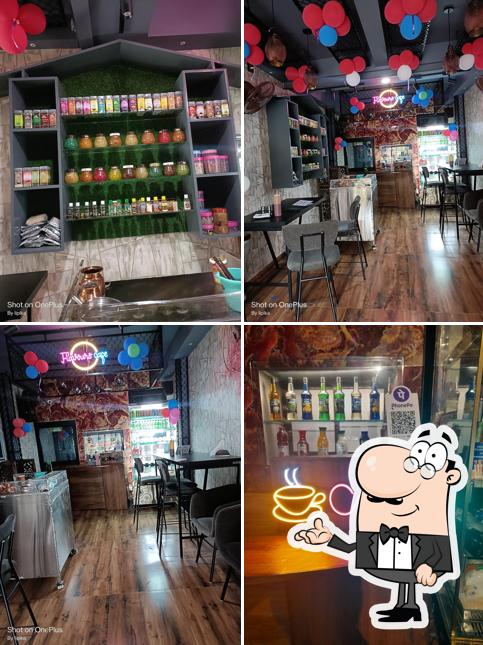 The interior of Flavours Cafe