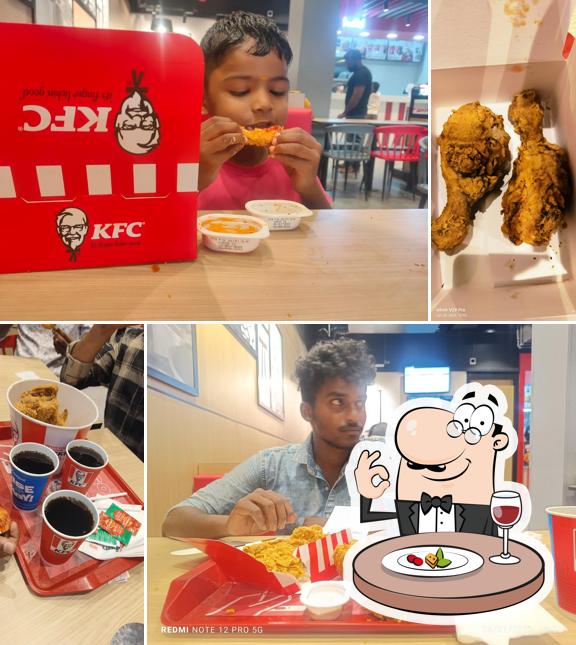 Fried chicken at KFC