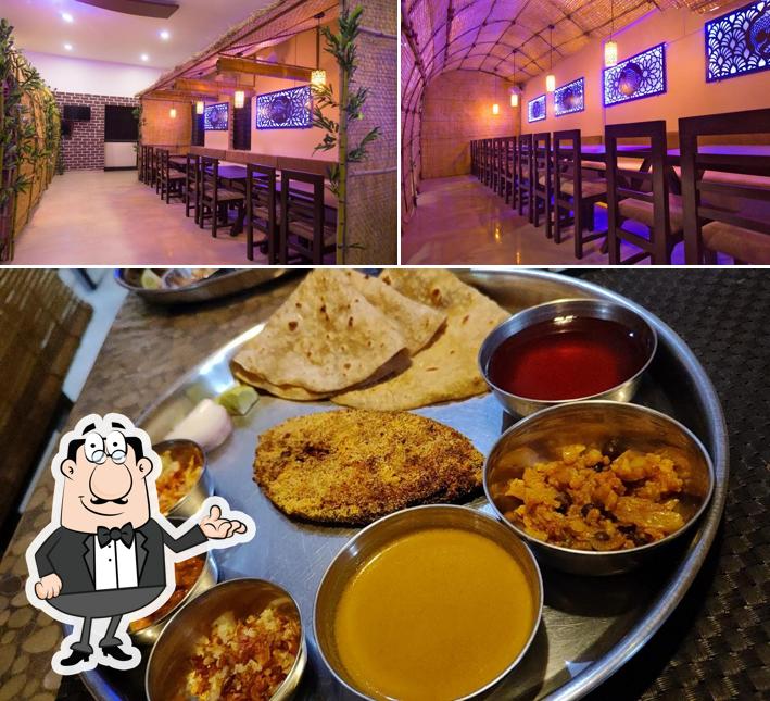 Among various things one can find interior and meat at Karwari Katta