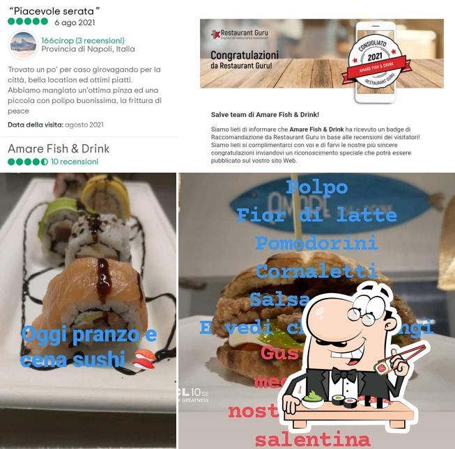 Prova le diverse opzioni di sushi