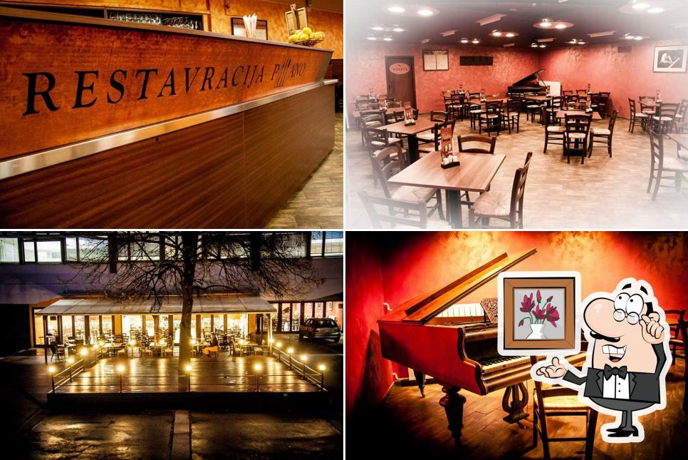 Gli interni di Restavracija Piano