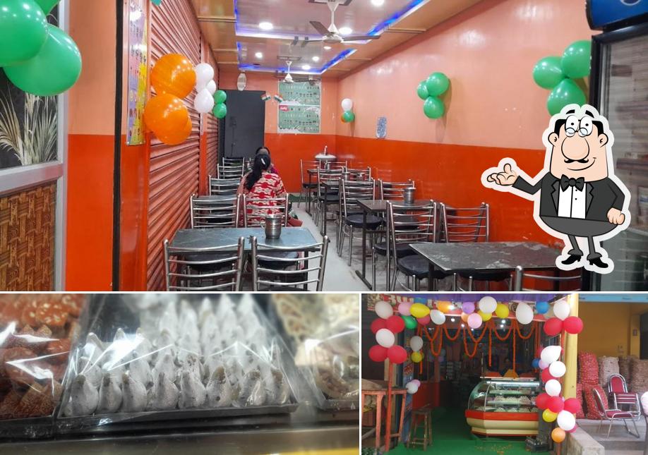 Check out the picture showing interior and food at UPKAR SWEETS & CHAT