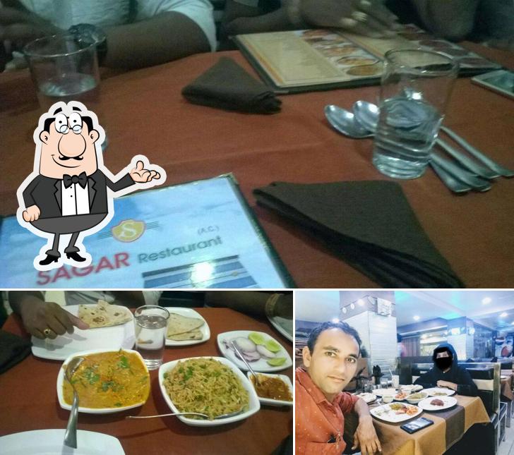 The restaurant's interior and dining table