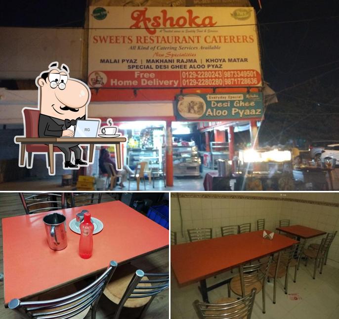 The interior of ASHOKA SWEETS AND RESTAURANT
