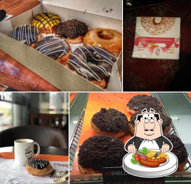 Food at Dunkin' Donuts Shop