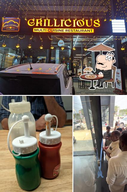 The restaurant's exterior and beverage