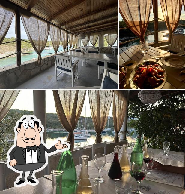 Gli interni di Porat Grill Šćedro