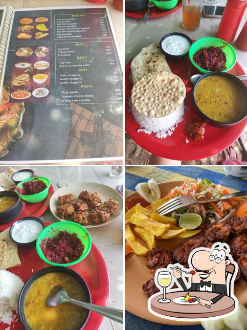 Food at Half Moon Beach Samudra Cafe