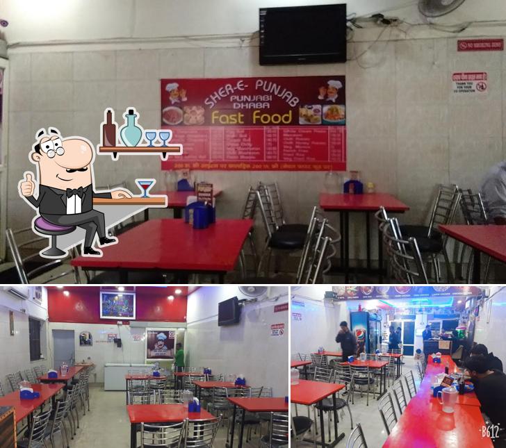 The interior of Sher-e- Punjab Punjabi Dhaba rooms available
