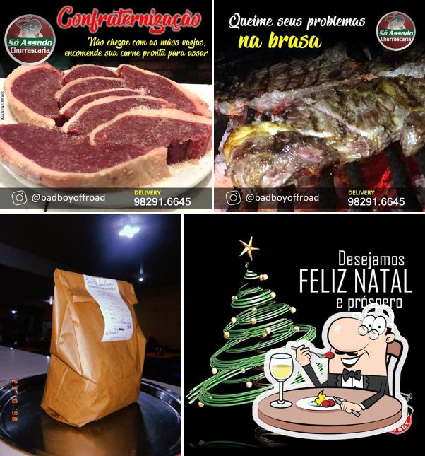 A imagem da comida e exterior no BAD BOY OFF ROAD