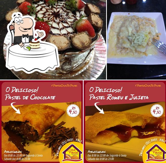 Casa do Pastel serve uma escolha de sobremesas