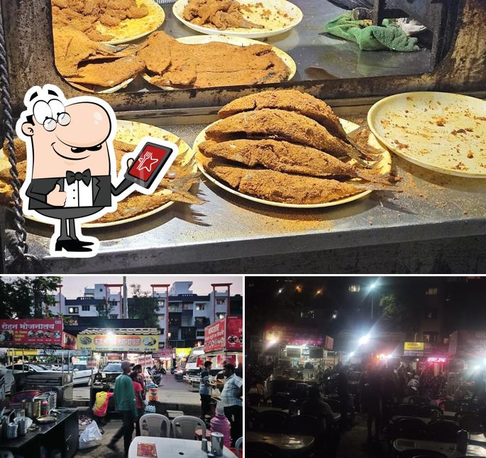 The restaurant's exterior and food