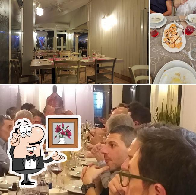 Gli interni di Osteria La Lumira