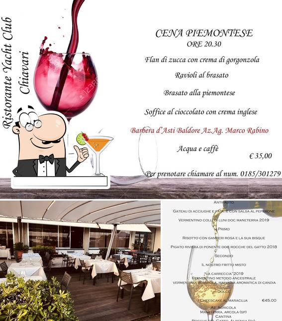 Guarda la immagine che raffigura la bevanda e interni di Yacht Club Chiavari Ristorante