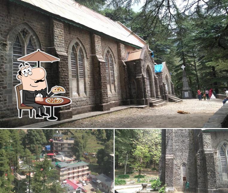 The outside part is an important feature of Hotel Greenwoods Inn Roof top Restaurant McLeodganj (09805436666)