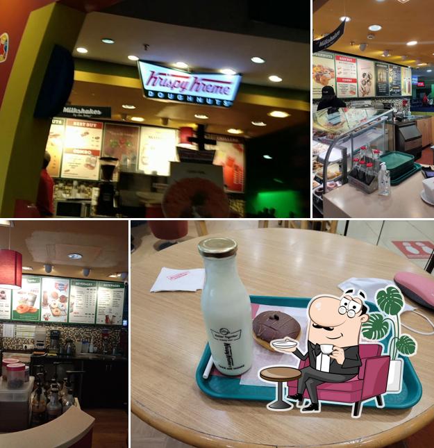 The interior of Krispy Kreme Doughnuts & Coffee The interior of Krispy Kreme Doughnuts & Coffee