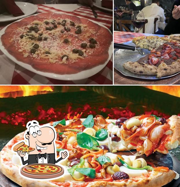 Experimente pizza no Papparella Trattoria e Pizzaria Joinville