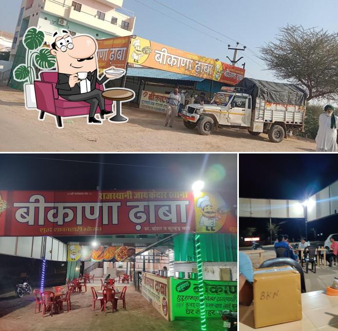 The interior of BIKANA DHABA