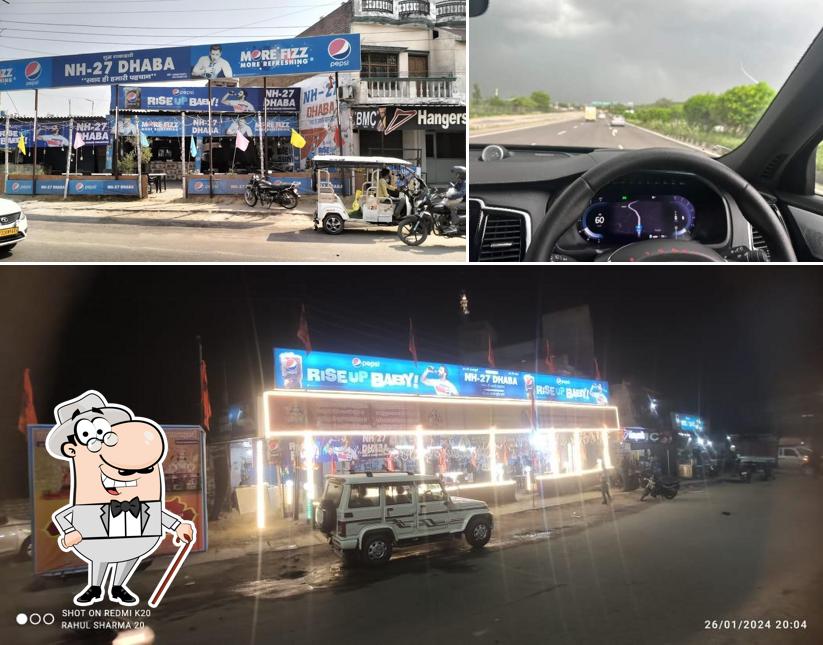 The exterior of NH 27 Dhaba