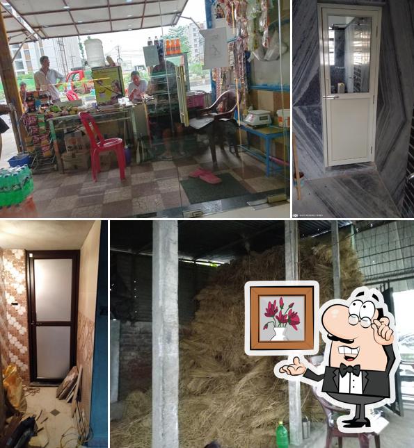 The interior of Usha Dairy & Sweets