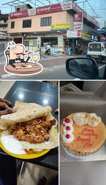 The image of food and exterior at Best Bakers