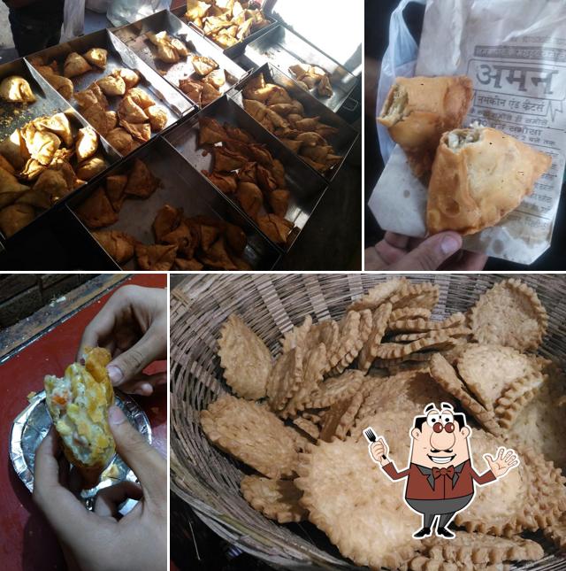 Food at Aman Samosas