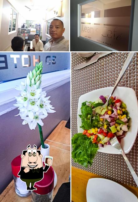 Enjoy a beverage at Leahs Cafe