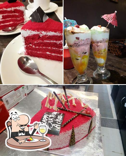 Red velvet cake at Indian Bakes & Restaurant