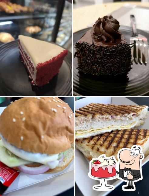 Red velvet cake at Crumbs