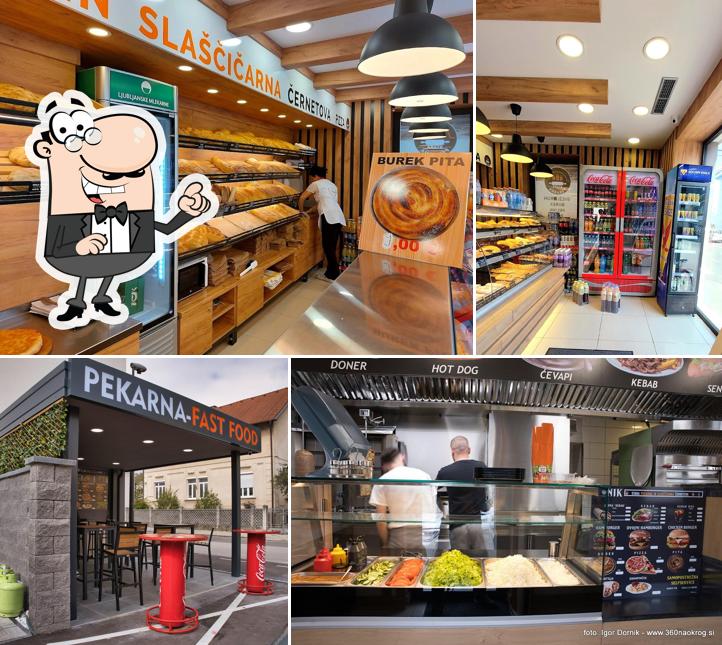Gli interni di STARA PEKARNA, SLAŠČIČARNA & FAST FOOD na Černetovi ulici v Ljubljani