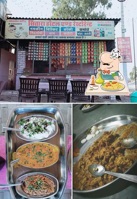 The photo of food and interior at Sitara hotel and restaurant ballop