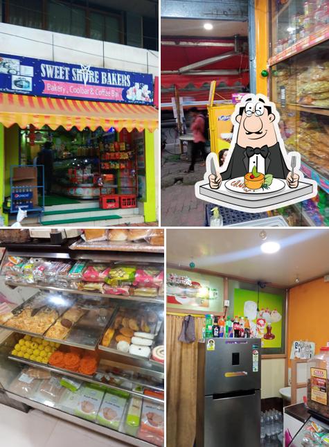 The image of food and interior at Sweet Shore Bakers