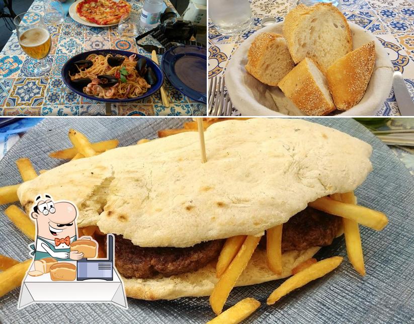 Pane all'aglio al Trattoria dei Cartari