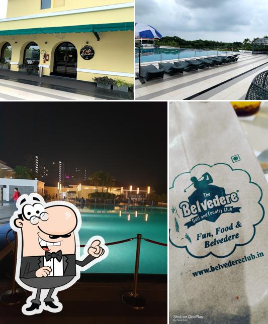 You can get some fresh air at the outside area of Belvedere Cafe