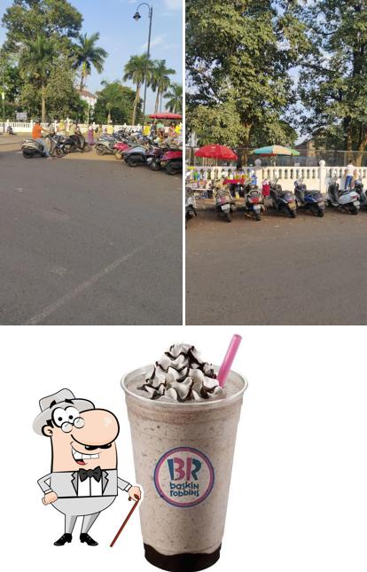The picture of exterior and beverage at Baskin Robbins
