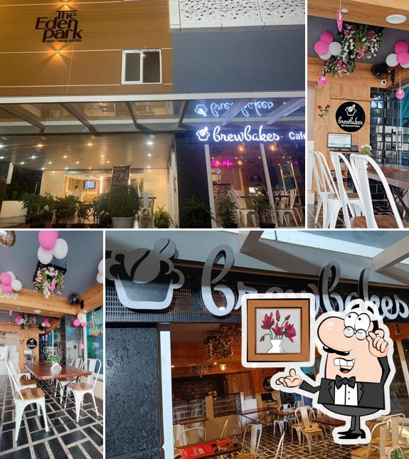The interior of Brewbakes café