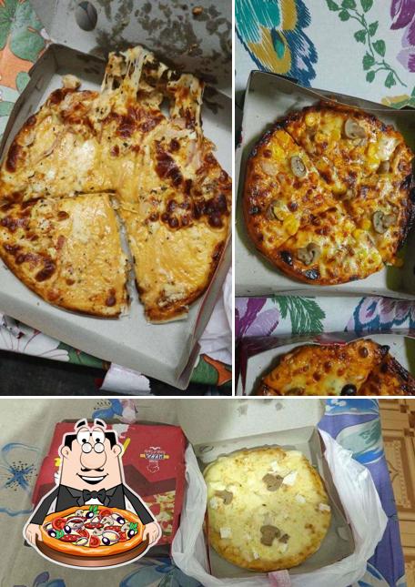 Pick various types of pizza