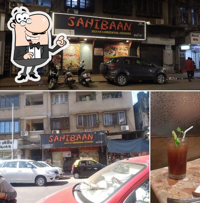 The restaurant's exterior and beverage